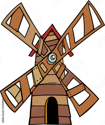 windmill clip art cartoon illustration