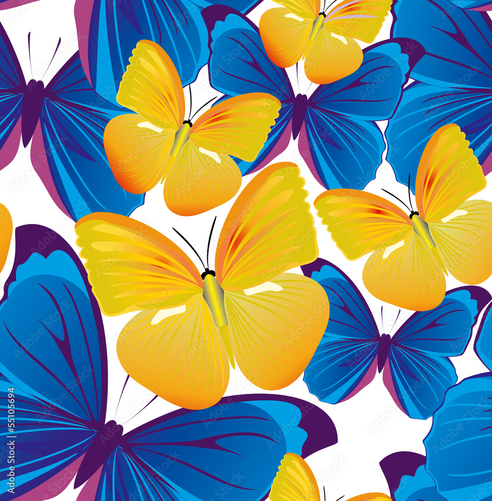 seamless background with butterfly
