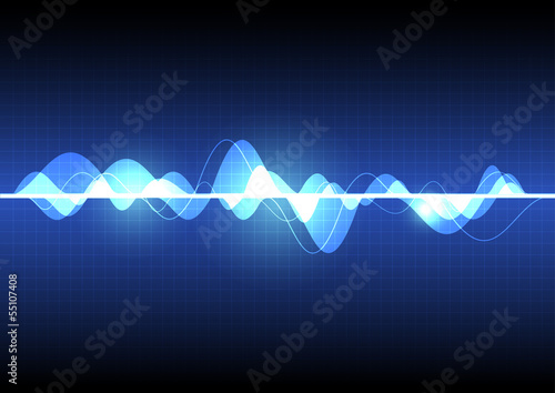 abstract pulse wave technology background