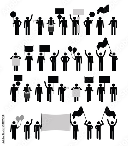 Protest - pictogram collection