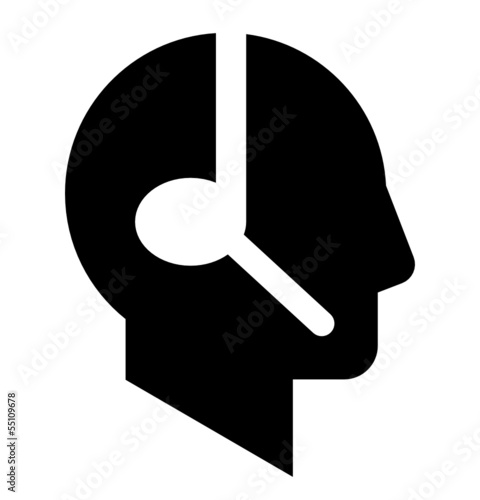 Call center operator vector icon
