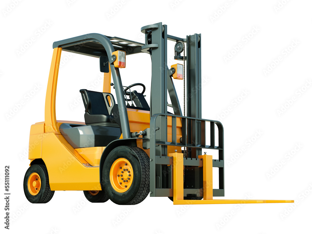 Forklift truck isolated