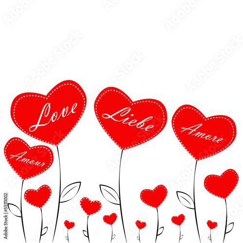 Herz Blume Liebe Amore Love Amour