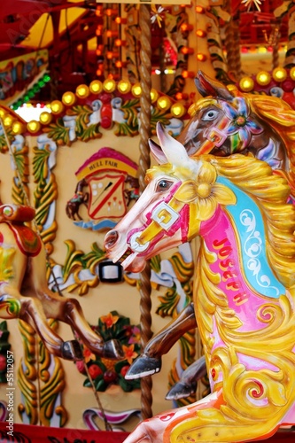 carousel merry-go-round horses ride horse ride funfair stock, photo, photograph, image, picture