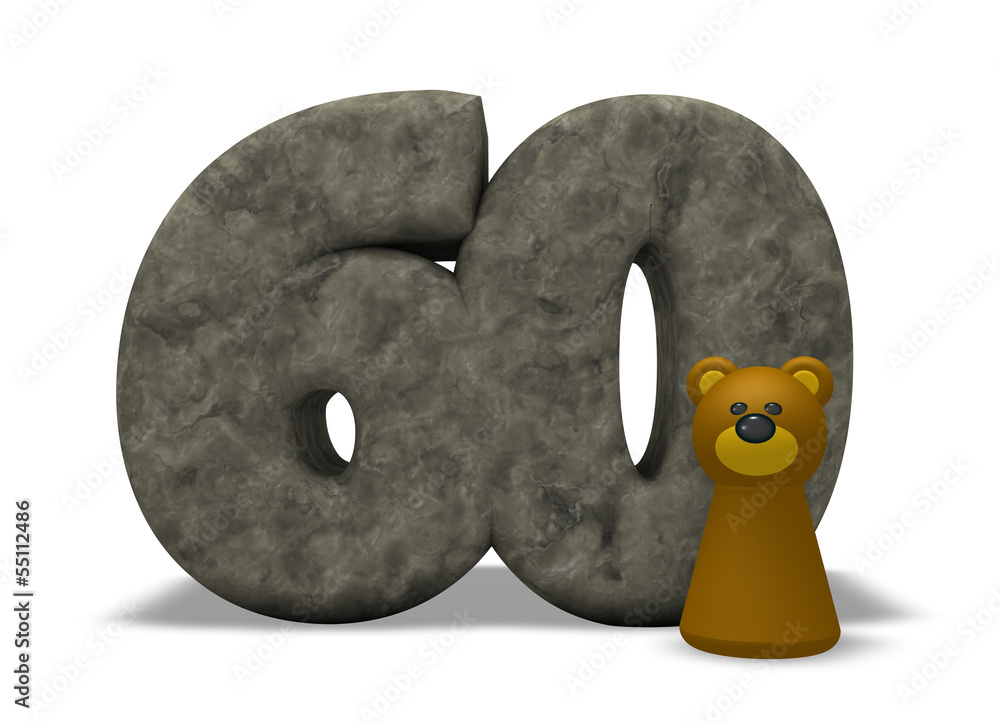 stone number and bear stone number and bear