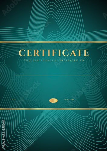 Dark Diploma / Certificate template (design). Pattern