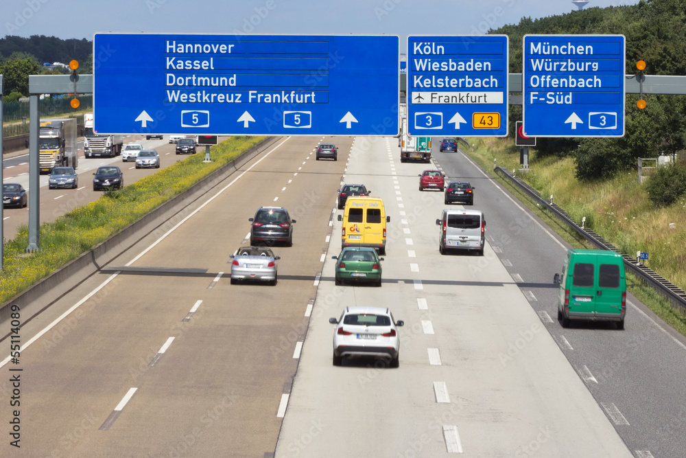 German Autobahn - obrazy, fototapety, plakaty 