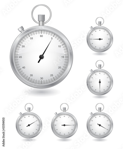 timer stopwatch 3d realistic icon