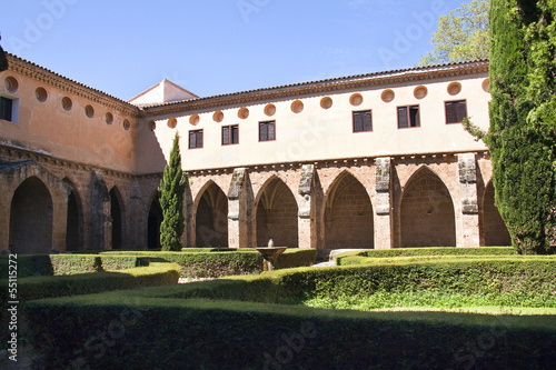 Garden of the cloister in Monasterio de Piedra  Spain