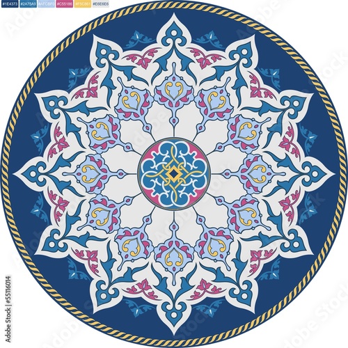 circle lace ornament, round ornamental design