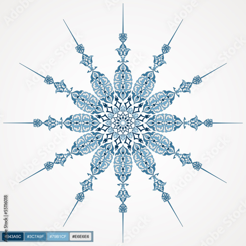 circle lace round ornamental design 02