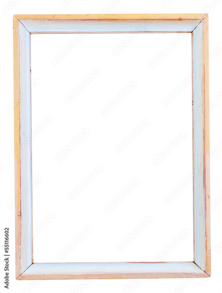 Obraz premium white painted simple narrow picture frame