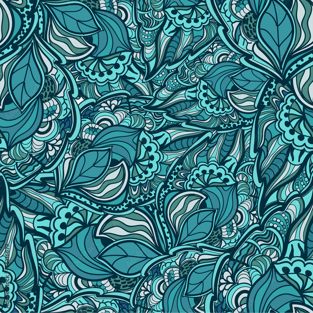 Seamless abstract hand-drawn waves pattern Seamless abstract hand-drawn waves pattern