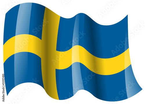 schweden fahne wehend sweden flag waving