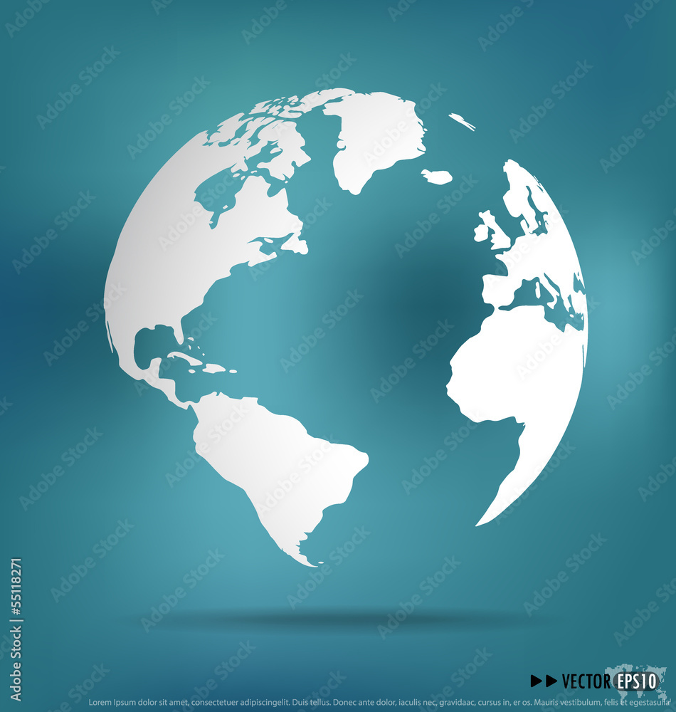 Obraz premium Modern globe. Vector illustration.