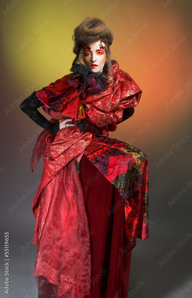 Lady in red. Lady in red.