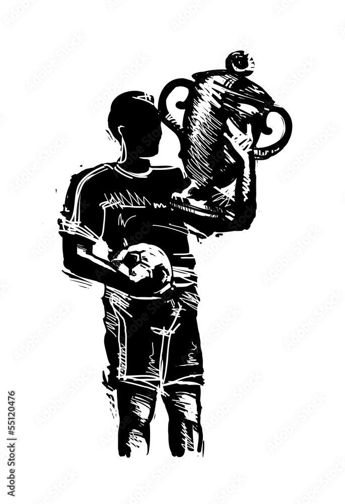 Naklejka premium Soccer player