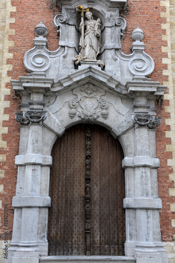 Portal of an old house in Lier, Belgium.