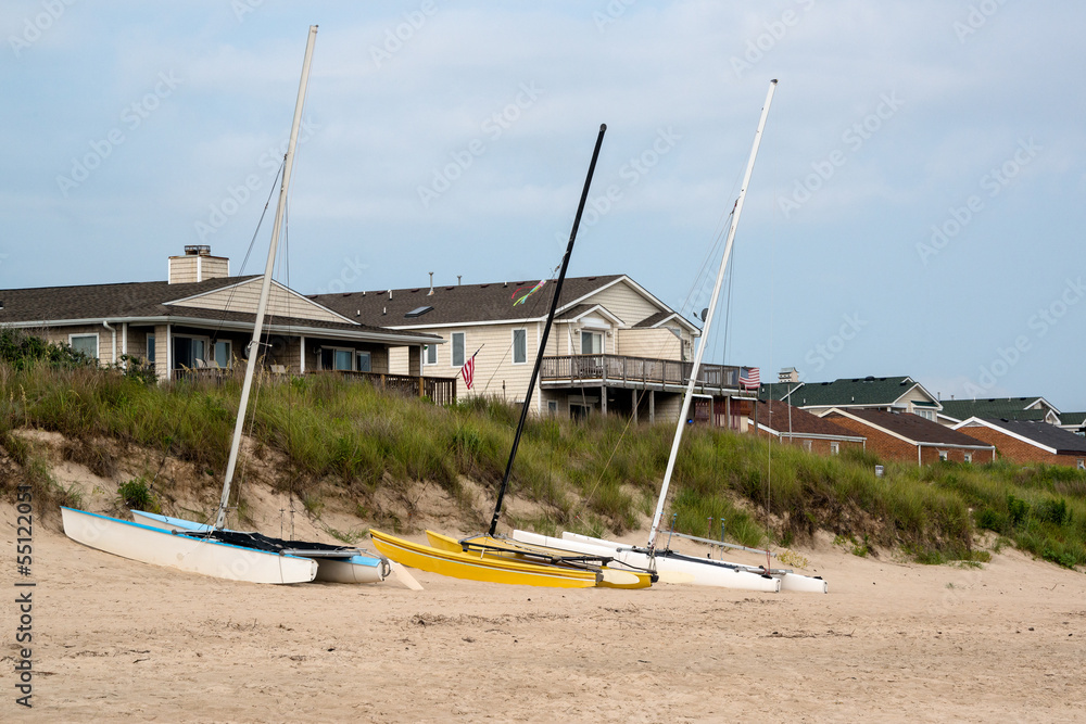 Obraz premium Sailboats on the Beach