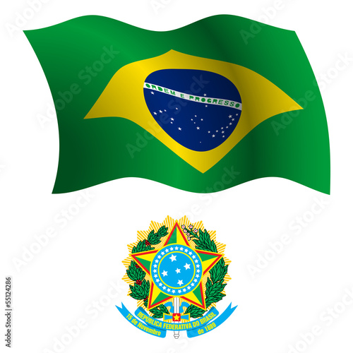 brasil wavy flag and coat
