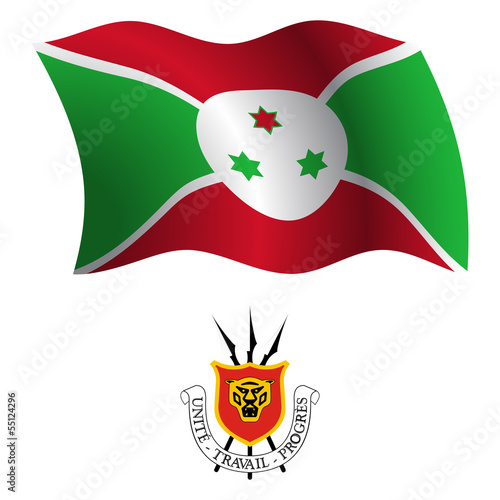 burundi wavy flag and coat