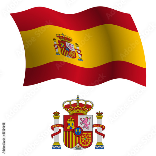 spain wavy flag and coat