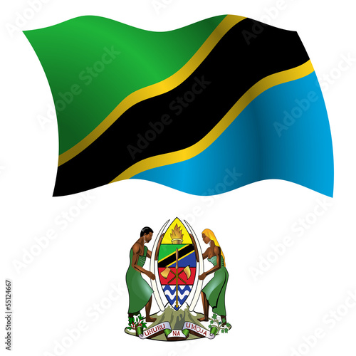 tanzania wavy flag and coat