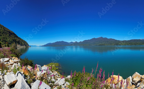 View from the Carretera Austral, Puyuhuapi, Patagonia, Chile photo