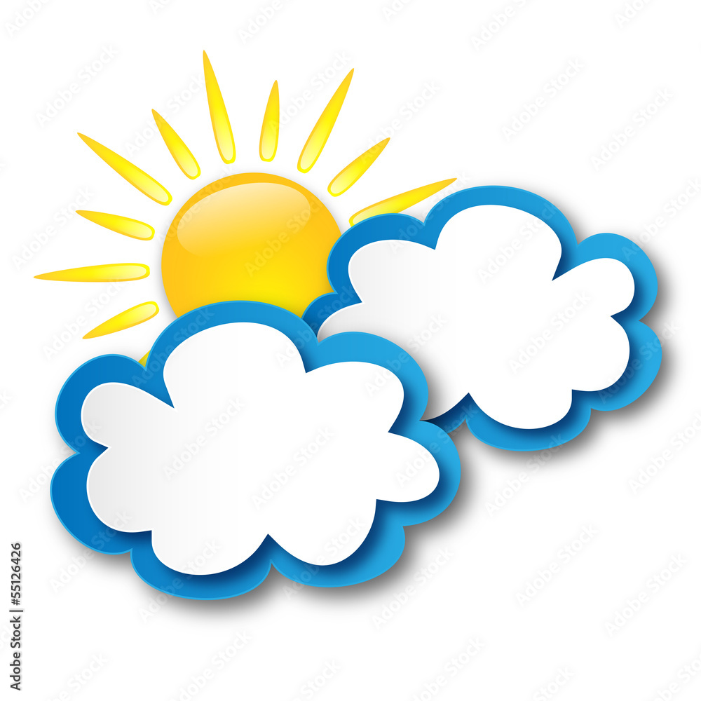 Sunny Spell (sun clouds weather forecast buttons symbols icons) Stock ...