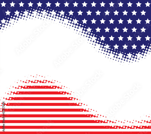 Stars Stripes Haltone Background