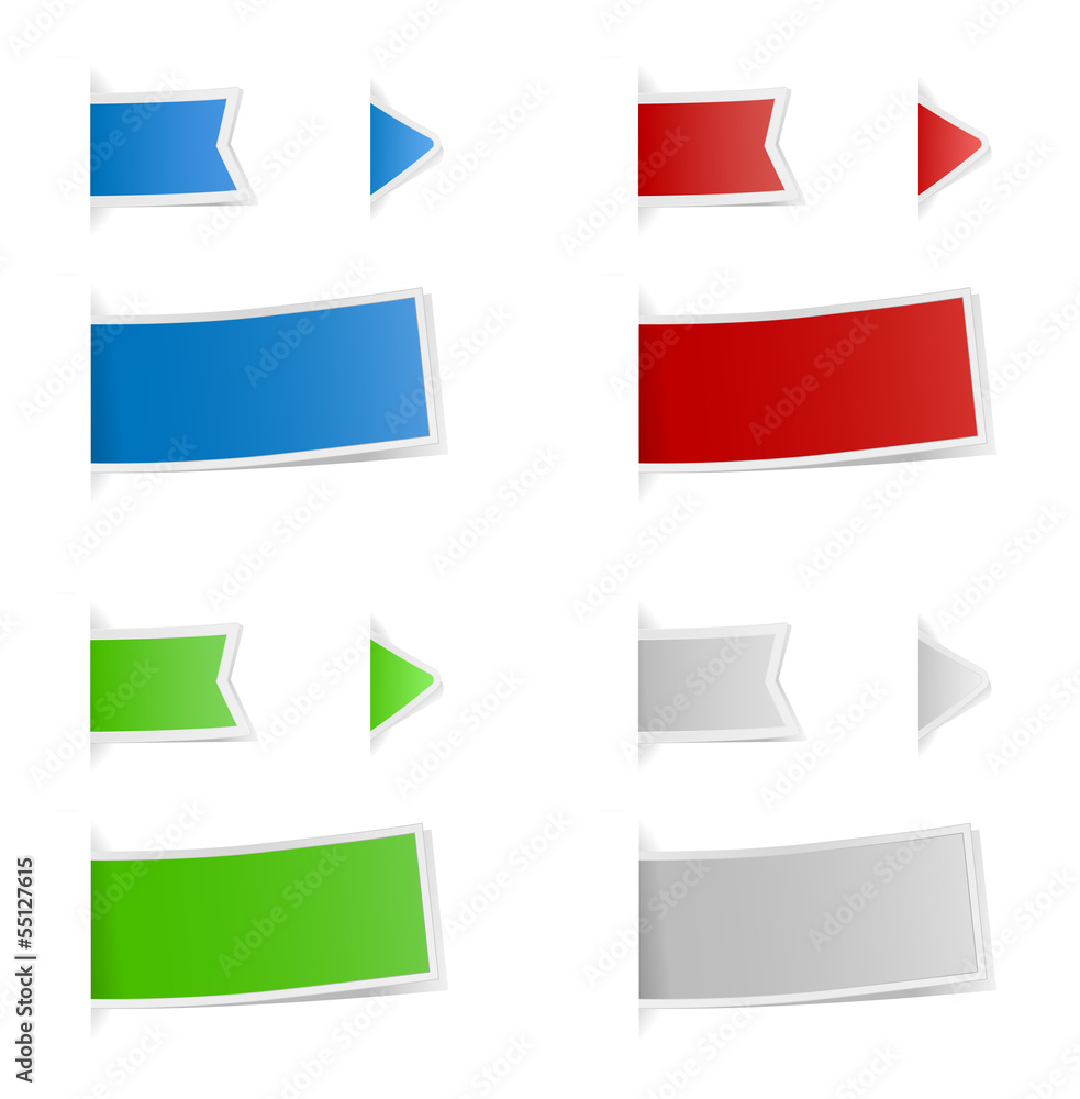 paper labels with shadow