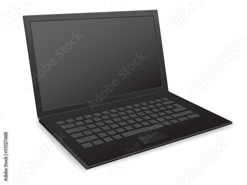 laptop computer netbook 3d vector icon