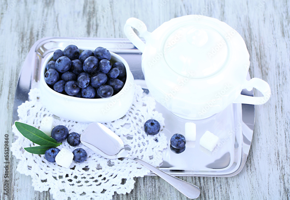 Blueberries in plate Blueberries in plate