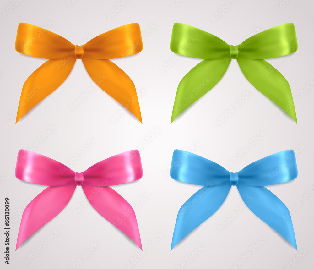 Set of gift bows (ribbons, present symbol). For holidays Set of gift bows (ribbons, present symbol). For holidays