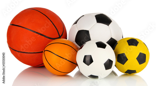 Sport balls, isolated on white