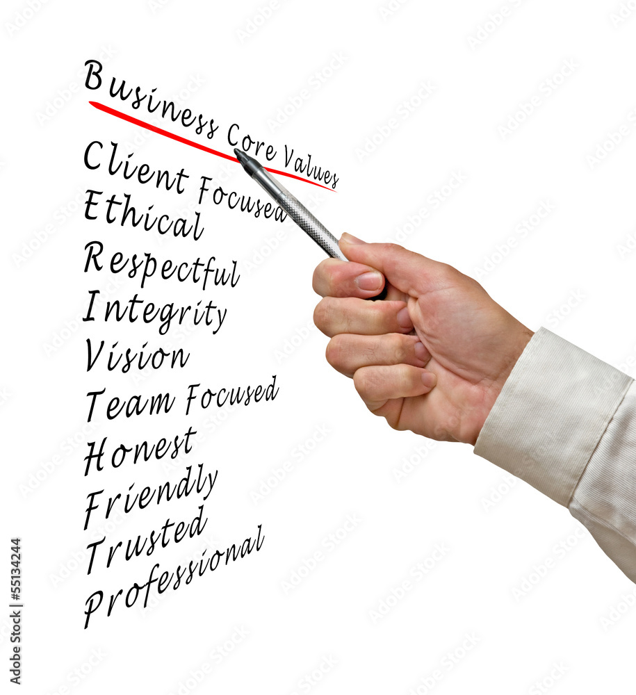 Business core values Business core values