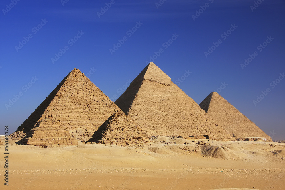 Naklejka premium Piramidy w Gizie, Kair