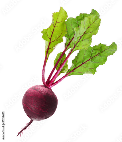Φωτογραφία Beet, beetroot with leaves isolated on white