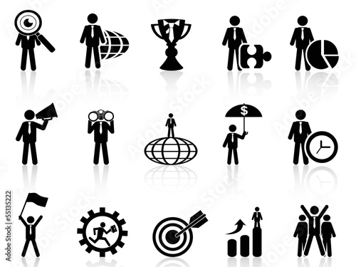 business metaphor icons set