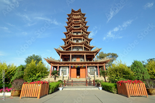 Wooden Pagoda Temple in Zhangye City,China