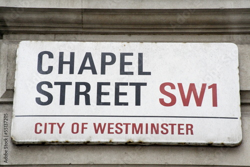 chapel street a famous london road sign © William Richardson
