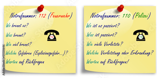 die 5 W - fragen der Polizei & Feuerwehr