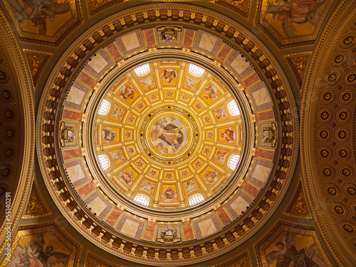 Budapest, dome of the Saint Stephen Basilica