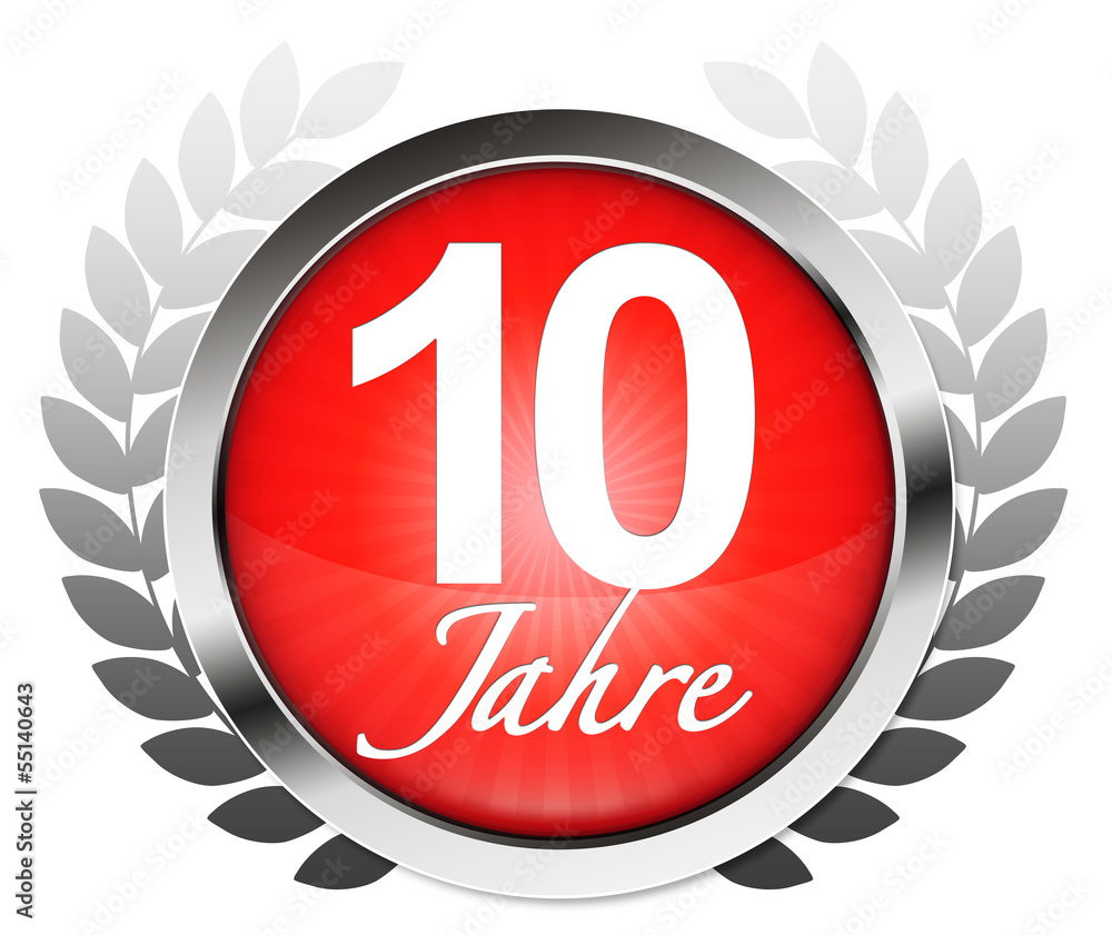 10 Jahre! Button, Icon Stock Illustration Adobe Stock