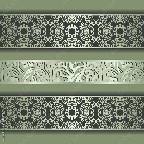 Vintage background with ribbons. Retro design