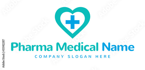 Pharma Medical Logo Symbol Name Concept