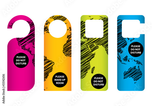 door tags with special sketch map design