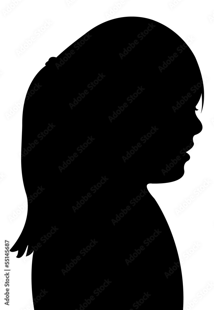 Vector of a Child head Silhouette