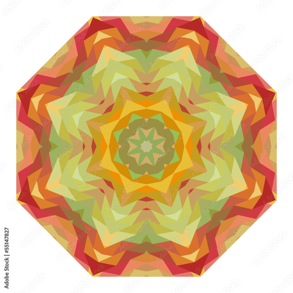 Ornamental octagonal graphic pattern