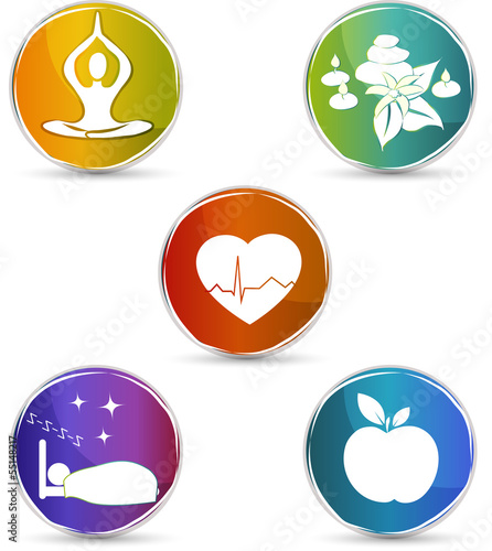 Healthy heart, healthy food, good sleep, yoga, spa therapy.
